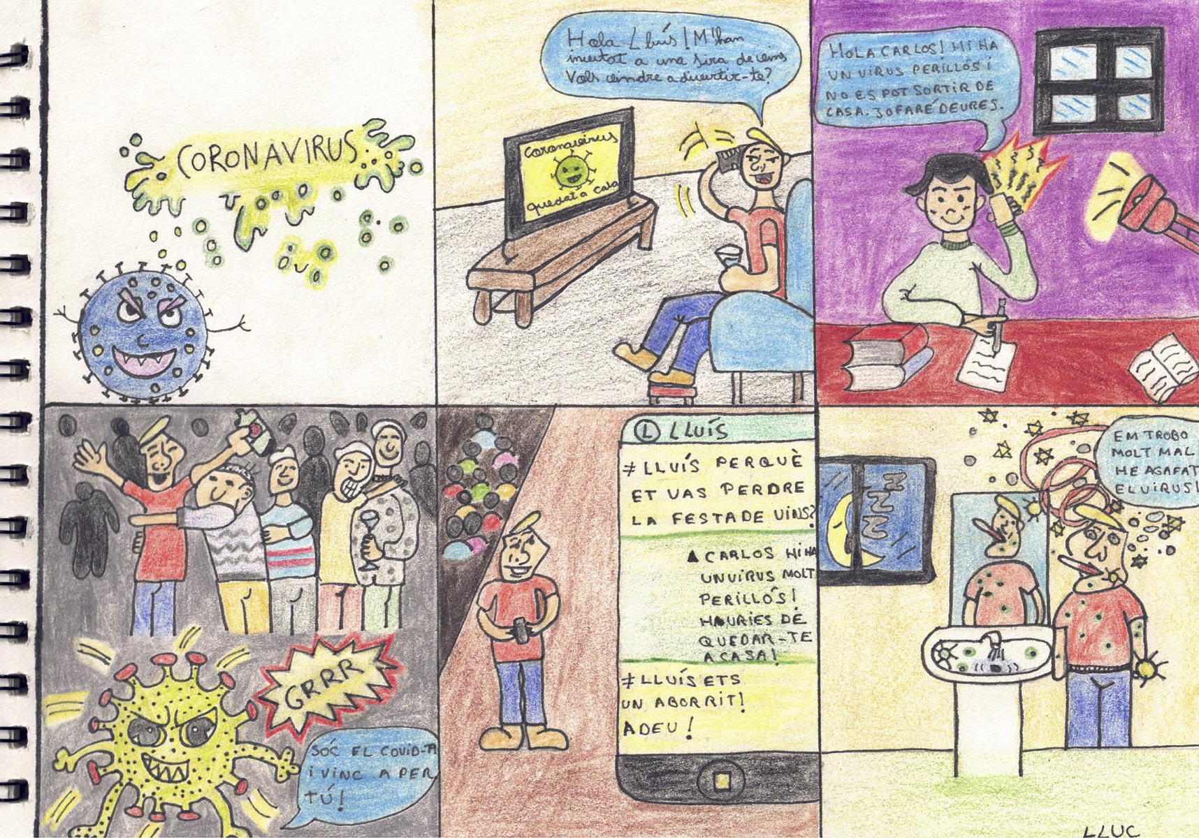 El còmic, la millor versió d'un Sant Jordi en confinament. Una mirada de l'alumnat de 1r ESO A.